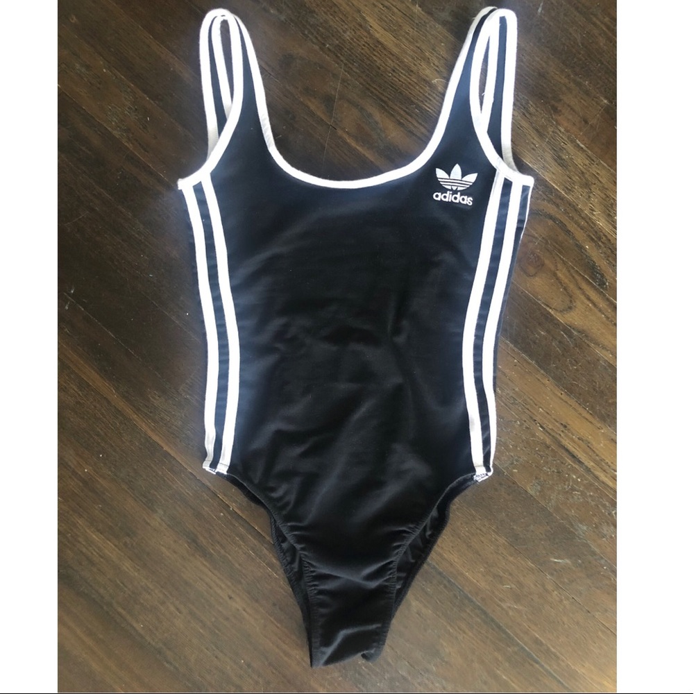Adidas Trefoil BodySuit Blk & White RacerStripe XS - Picture 5 of 8